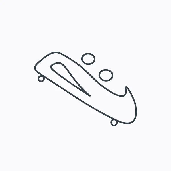 Bobsleigh ikon. Tosæders bobslædeskilt . – Stock-vektor