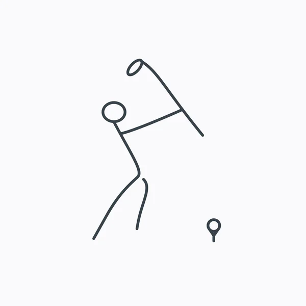 Golfclub pictogram. Golfen sport teken. — Stockvector