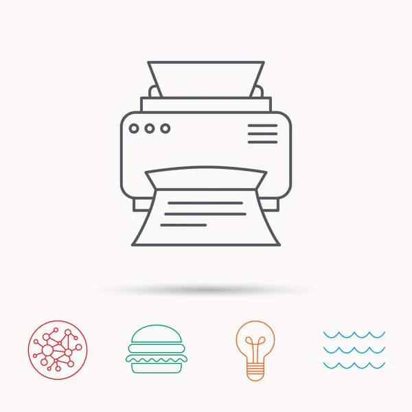 Yazıcı simgesi. Belge teknoloji işareti yazdırmak.