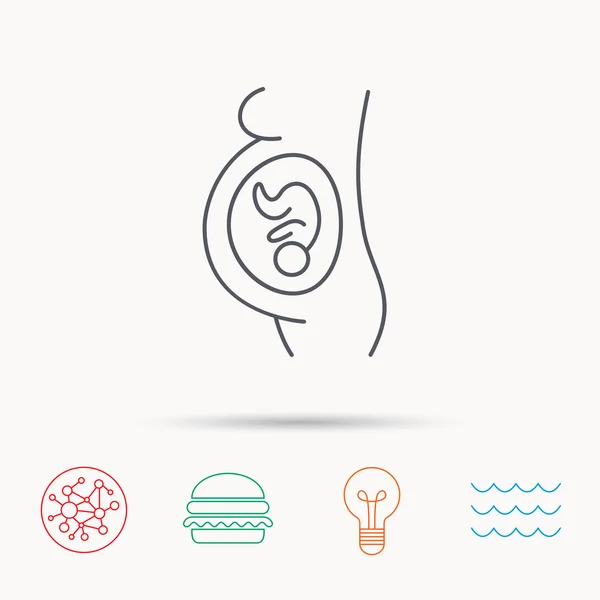 Icône de grossesse. Signe de génécologie médicale . — Image vectorielle