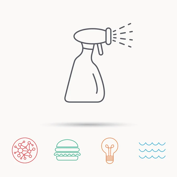 Sprey şişe simge temizlik. Aracı oturum yıkama.