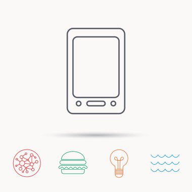 Tablet Pc simgesi. Dokunmatik ped işaret.