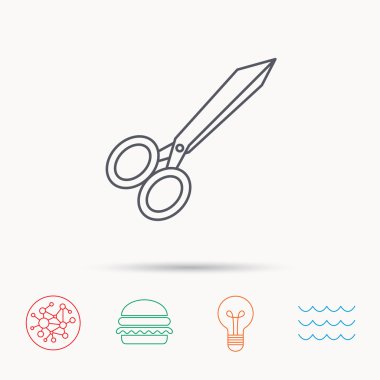 Terzi makas simgesi. Kuaförlük işareti.