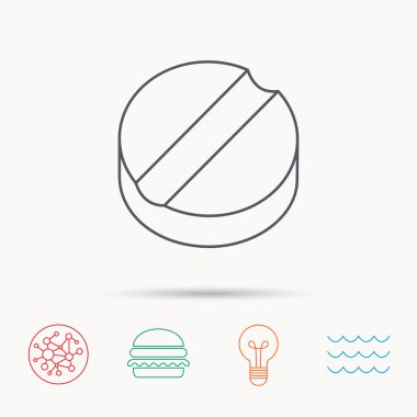 Tablet simgesi. Tıp uyuşturucu işareti.