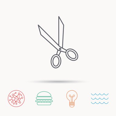 Terzi makas simgesi. Kuaförlük işareti.