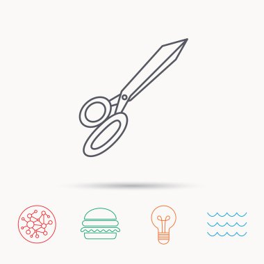 Terzi makas simgesi. Kuaförlük işareti.