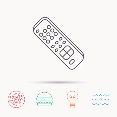 Uzaktan kumanda simgesi. TV kanalları işareti.