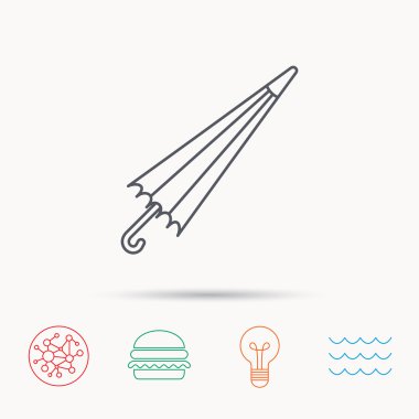 Şemsiye simgesi. Su koruma işareti.