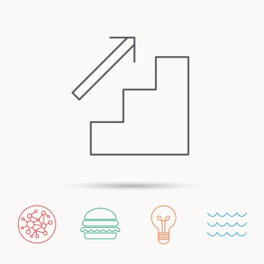 Yukarı simgesi. Yön ok işareti.