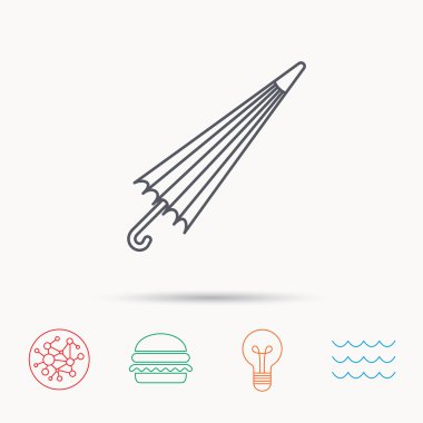 Şemsiye simgesi. Su koruma işareti.