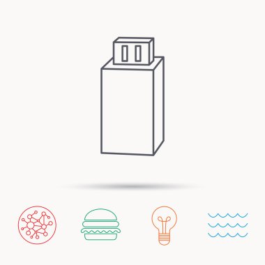 USB götürmek kutsal kişilerin resmi. Sopa işaret flash.