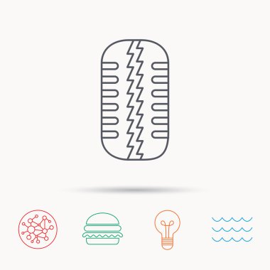 Lastik kutsal kişilerin resmi sırt. Araba tekerlek işareti.