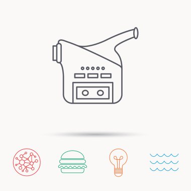 Video kamera simgesi. Retro sinema işareti.