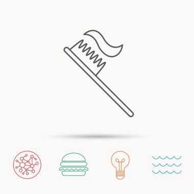 Diş fırçası simgesi. Diş macunu işareti.