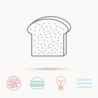 Tost simgesi. Dilimlenmiş ekmek işareti.