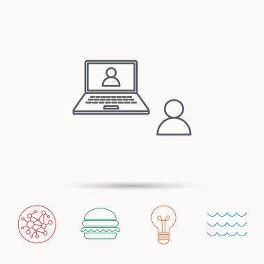 Görüntülü sohbet simgesi. Webcam sohbet işareti.