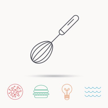 Çırpma teli simgesi. Mutfak aracı işareti.