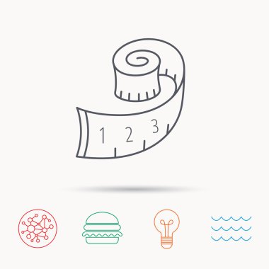 Ölçüm bandı simgesi. Kilo kaybı işareti.