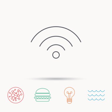 WiFi simgesi. Kablosuz wi-fi ağ işareti.