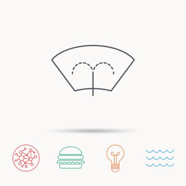 Yıkama pencere simgesi. Ön cam işareti Temizleme.