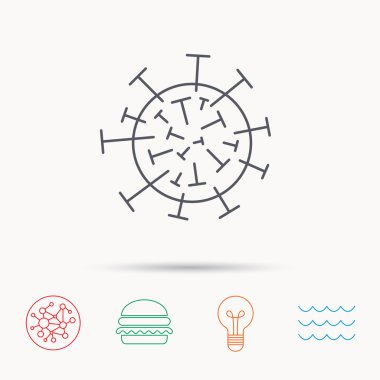 Virüs simgesi. Moleküler hücre işareti.