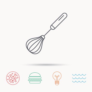 Çırpma teli simgesi. Mutfak aracı işareti.