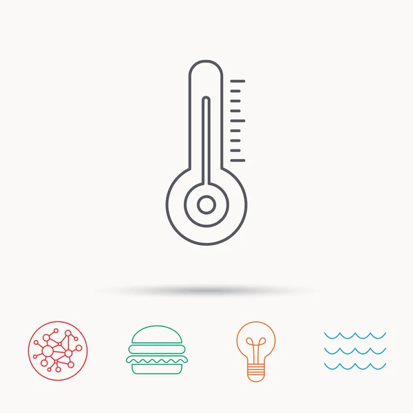 Піктограма термометра. Знак погодних температур . — стоковий вектор