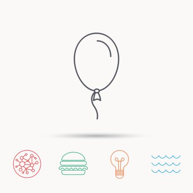 Balon simgesi. Parti dekorasyon işareti.