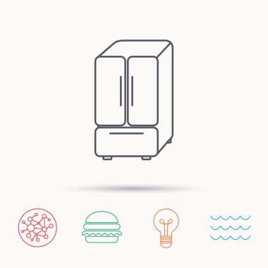 Amerikan buzdolabı simgesi. Buzdolabı işareti.