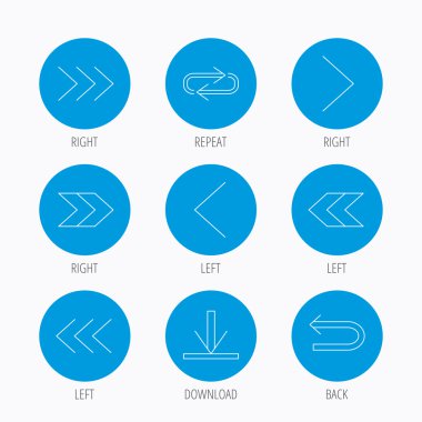 Oklar simgeler. Download, lineer işaretler tekrar.