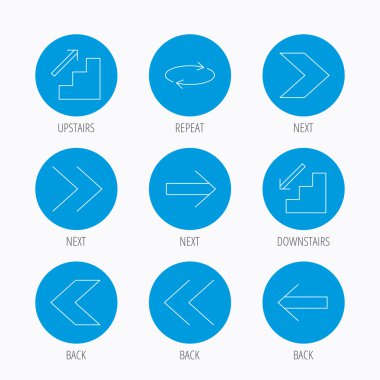 Oklar simgeler. Üst katta, lineer işaretler tekrar.