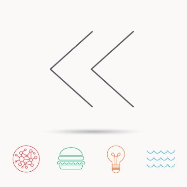 Geri ok simgesi. Önceki işaret.