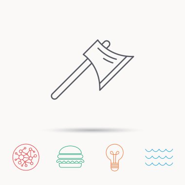 Balta simgesi. İşçi ekipman işareti.