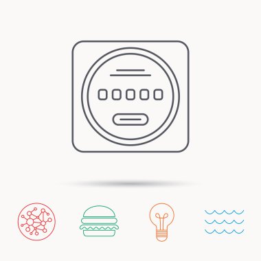 Elektrik güç sayaç simgesi. Ölçüm işareti.