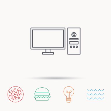 Bilgisayar Pc kutsal kişilerin resmi. Geniş ekran görüntü işareti.