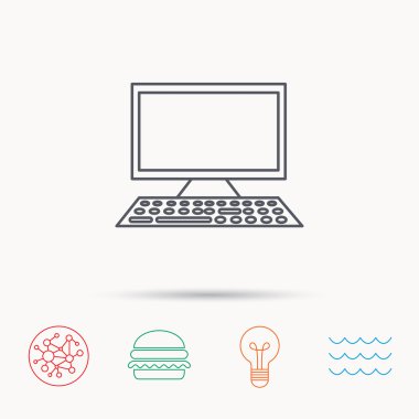 Bilgisayar Pc kutsal kişilerin resmi. Geniş ekran görüntü işareti.