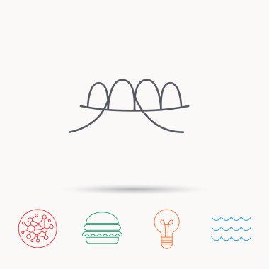 Diş ipi simgesi. Diş işareti Temizleme.