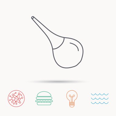 Tıbbi lavman simgesi. Lavman işareti.