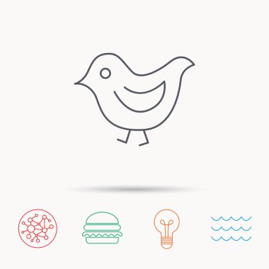 Kuş simgesi. Chick Gaga işareti ile.