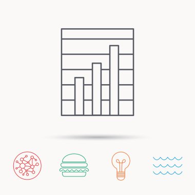 Grafik simgesini. Grafik diyagramı işareti.