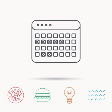 Takvim simgesini. Tatil Organizatör işareti.