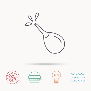 Tıbbi lavman simgesi. Lavman işareti.