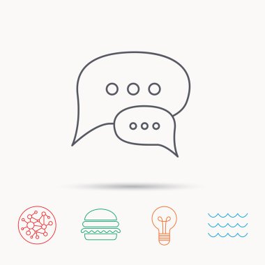 Sohbet simgesi. Yorum mesaj işareti.