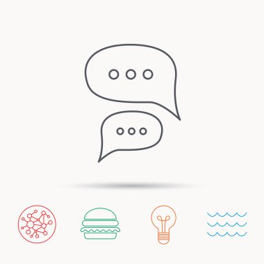 Sohbet simgesi. Yorum mesaj işareti.