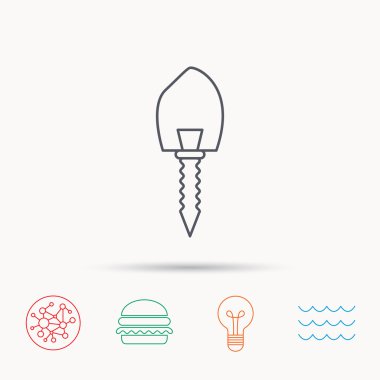 Dental implant simgesi. Ağız protez işareti.