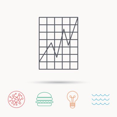 Grafik simgesini. Grafik diyagramı işareti.