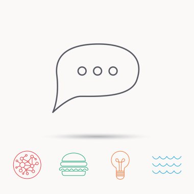 Sohbet simgesi. Yorum mesaj işareti.