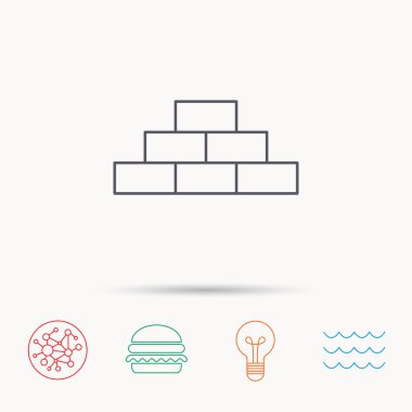 Tuğla simgesi. Tuğla inşaat işareti.