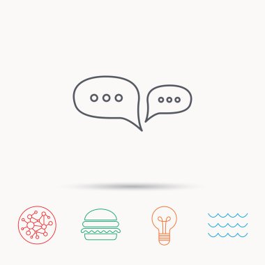 Sohbet simgesi. Yorum mesaj işareti.