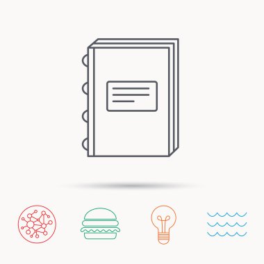 Kitap simgesi. Eğitim işareti.